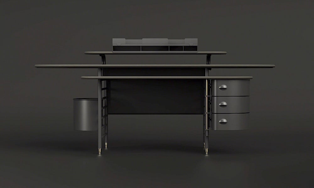 Desk from the Frank Lloyd Wright Racine collection. Courtesy of Steelcase.