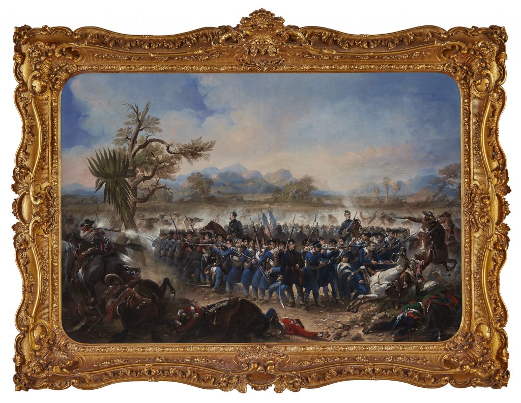 James Walker, The Battle of the Siege of Los Angeles, September 1846 (ca. 3rd qtr. 19th c.). Courtesy of Eguiguren Arte de Hispanoamérica, Buenos Aires.