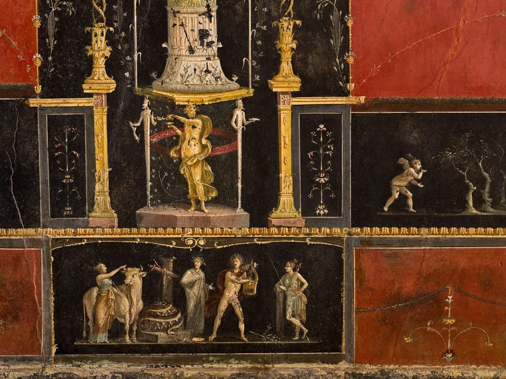 Frescoes at the House of the Vettii in Pompeii. Photo by Luigi Spina, courtesy of the Archaeological Park of Pompeii.