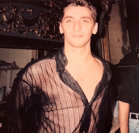 Anthony Rullo wearing a Jean-Paul Gaultier top in 1987. Courtesy of Anthony Rullo. 