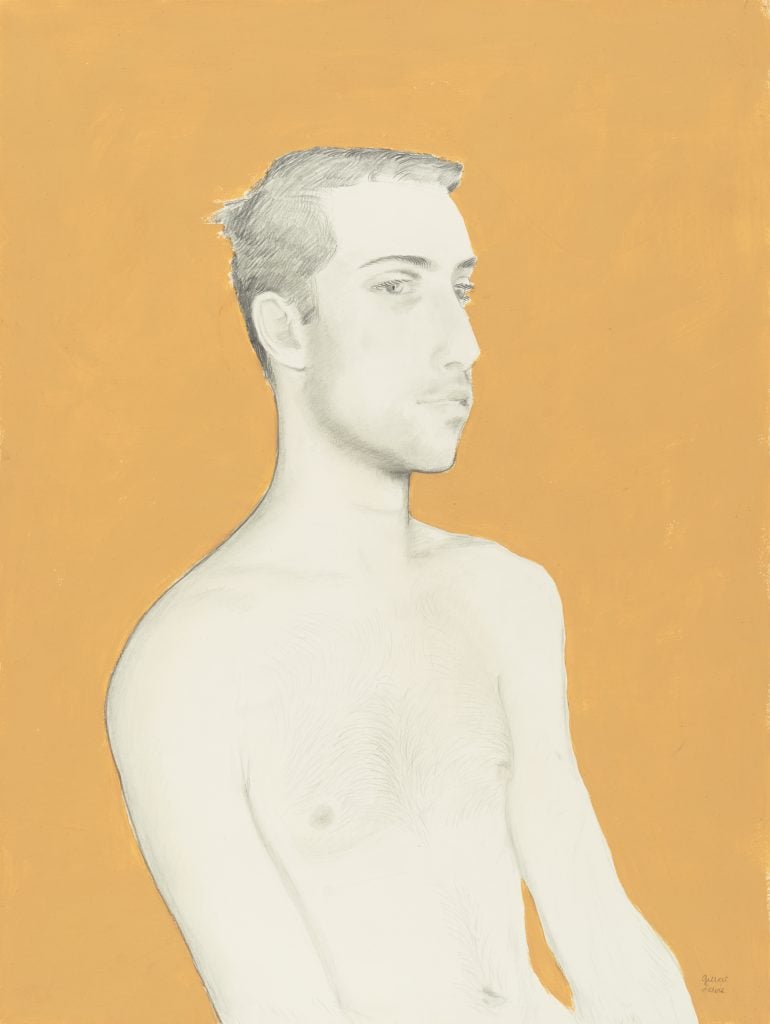 Untitled (Nude Drawing), c. 1980 Gouache and graphite on paper 24 x 18 inches. Courtesy of Kapp Kapp.