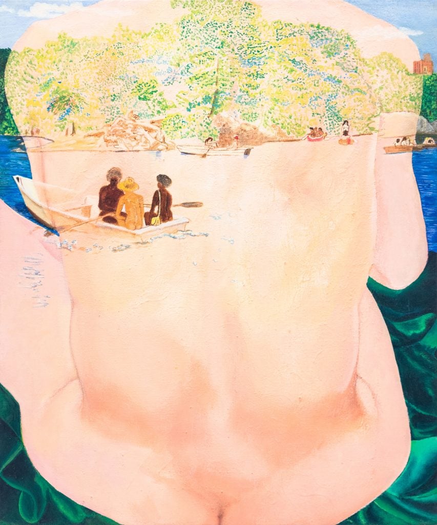 Martha Edelheit, <I>Boating Central Park</I> (1973). Courtesy of the artist and Eric Firestone Gallery, New York.