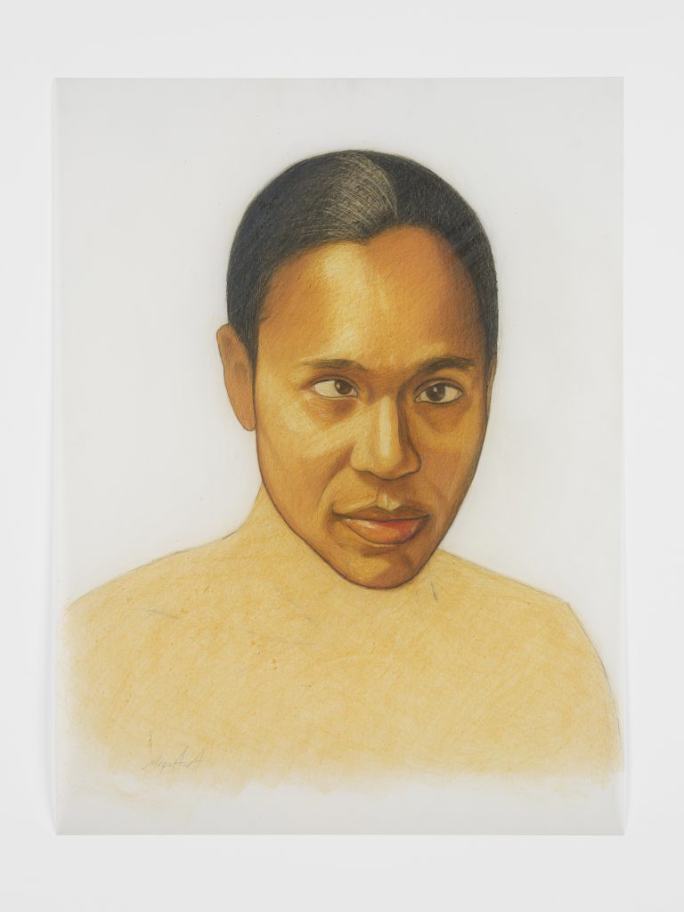 Mequitta Ahuja, Portrait Study I (2021). Courtesy of Aicon Gallery, New York.