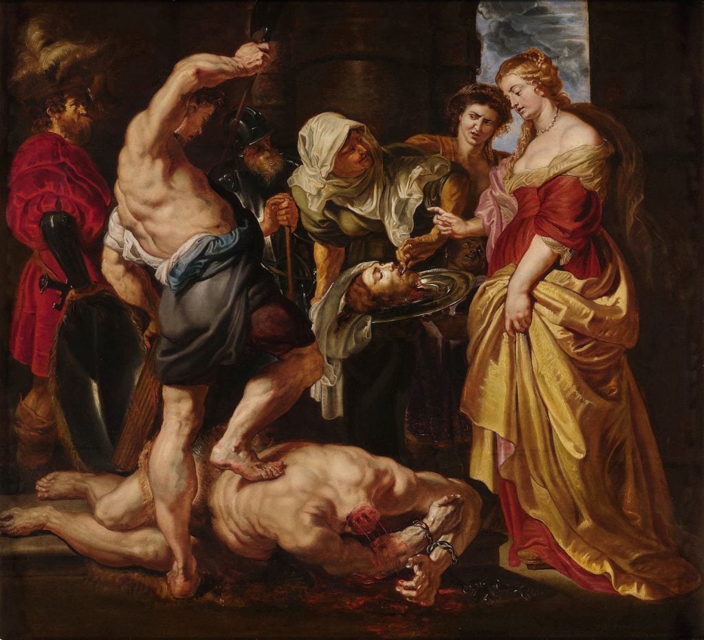 Sir Peter Paul Rubens, Salome presented with the head of Saint John the Baptist Image courtesy Sotheby's.