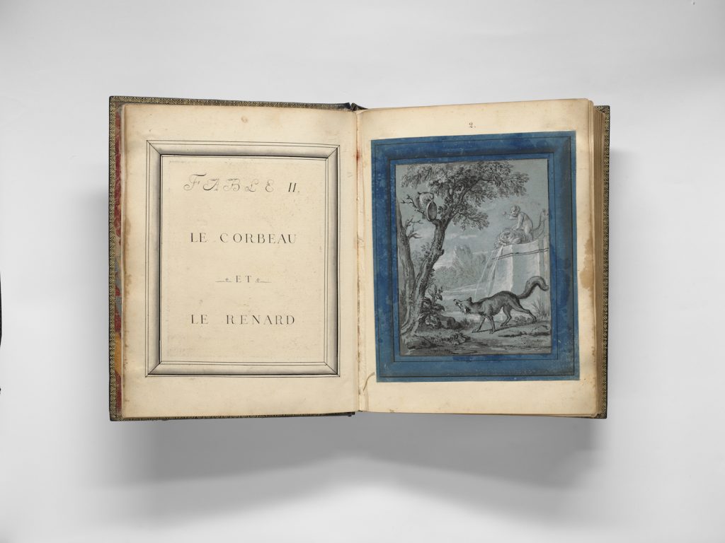 Jean-Baptistie Oudrey, Album containing a frontispiece and 138 illustrations for books I to VI of the Fables of Jean de La Fontaine Image courtesy Christie's.