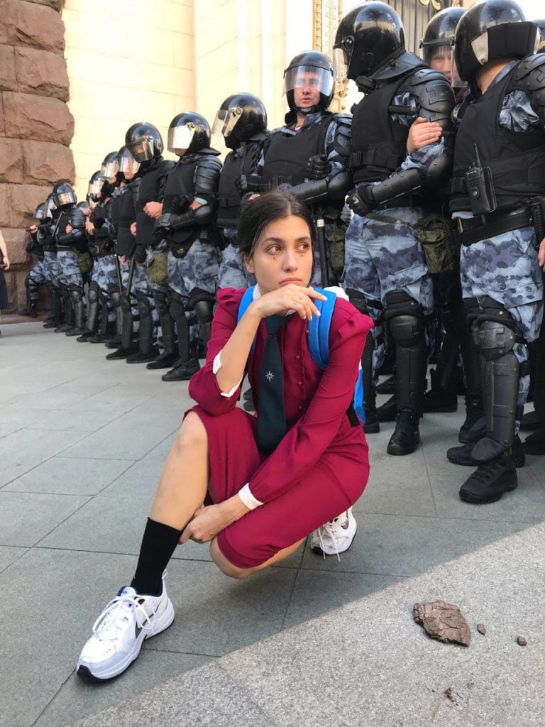 Pussy Riot's Nadya Tolokonnnikova. Photo by Santiago Imkorpo Pagnotta, courtesy of UnicornDAO.