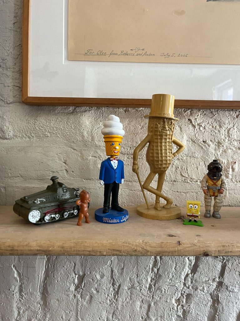 Figurines at the home and studio of Anton van Dalen. Photo by Eden Deering, courtesy of the artist and P.P.O.W., New York.