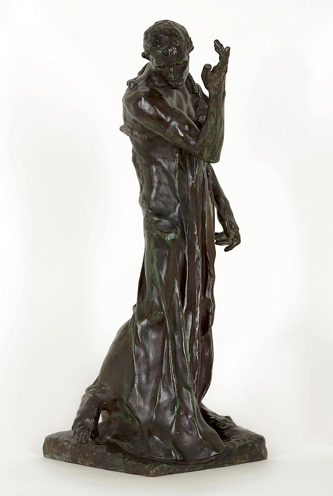 Auguste Rodin, Pierre de Wiessant of “Bourgeois de Calais.” Exhibited by Bernard Goldberg Fine Arts.