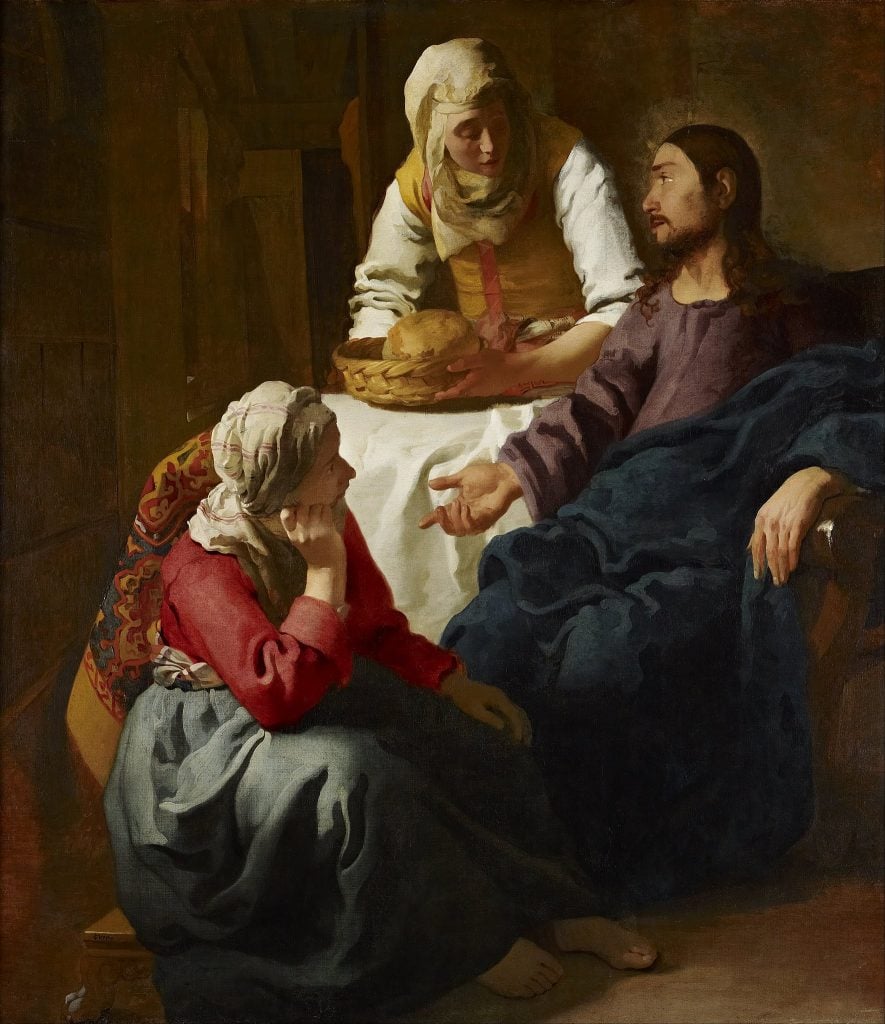 Johannes Vermeer, <i>Christ in the House of Mary and Martha</i> (ca. 1655). Collection of the National Gallery of Scotland, Edinburgh.
