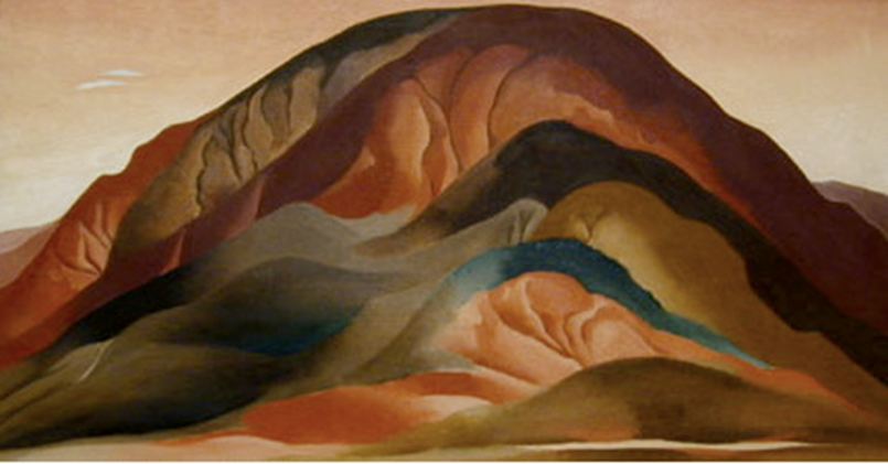 Georgia O'Keeffe, Rust Red Hills (1930). Collection of the Brauer Museum of Art at Indiana's Valparaiso University.