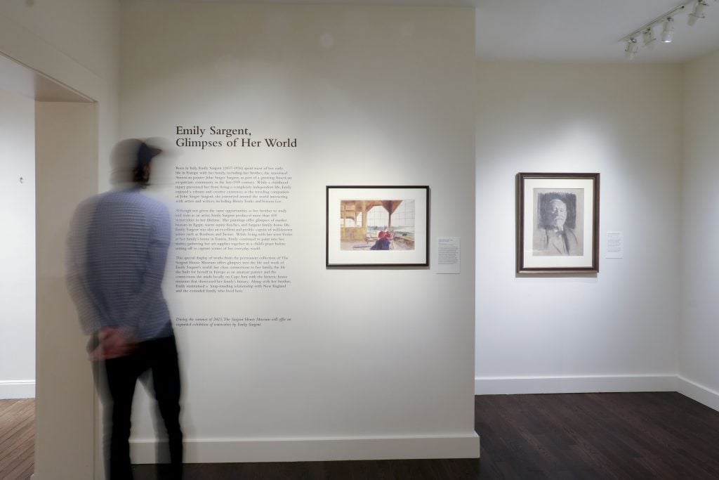 "Emily Sargent, A Glimpse Into Her World," installation view at the Cape Ann Museum, Gloucester, Massachusetts. Photo courtesy of the Cape Ann Museum, Gloucester, Massachusetts. 