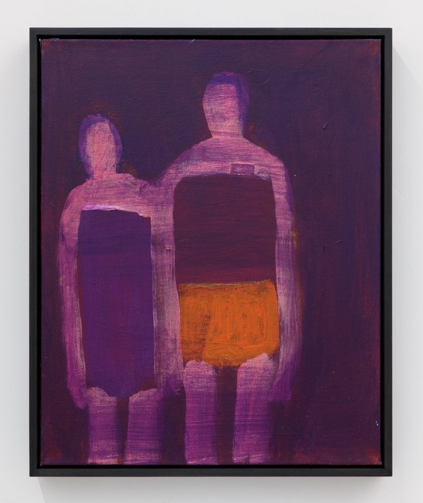 Katherine Bradford, Swimmers Matching Suits (2022). Image courtesy the artist and Adams and Ollman Gallery.