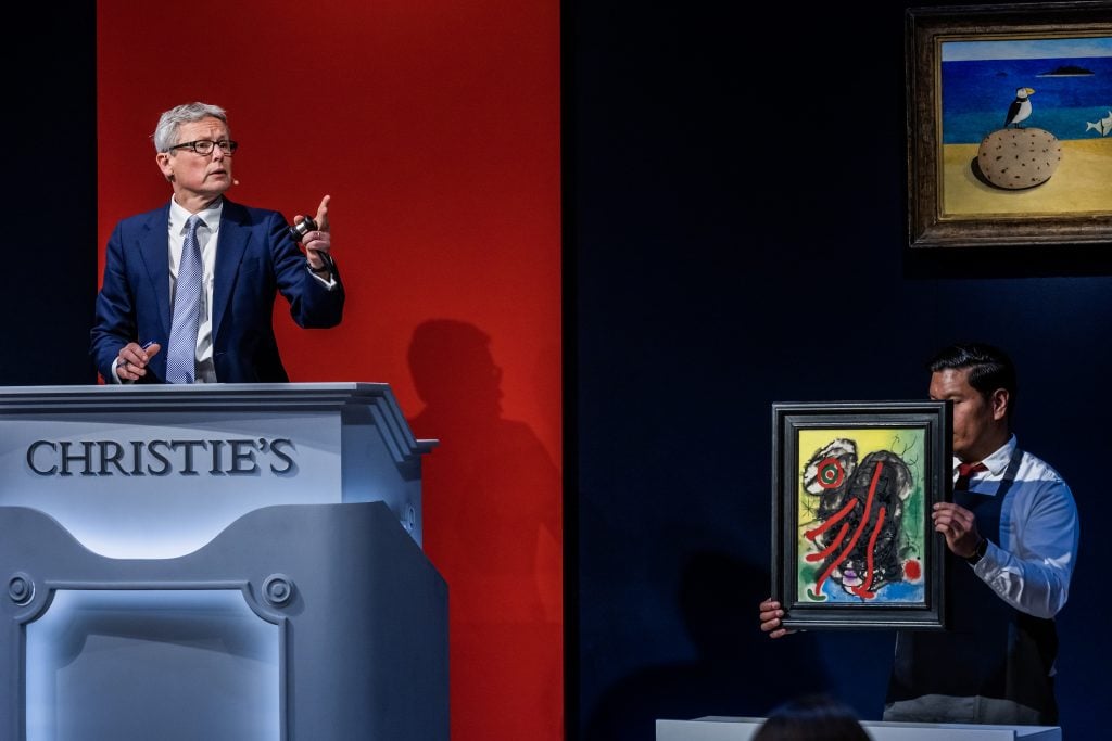 Christie’s 20th/21st Century London Evening Sale with The Art of the Surreal Evening Sale. Photo courtesy of Christie's Images Ltd 2023.