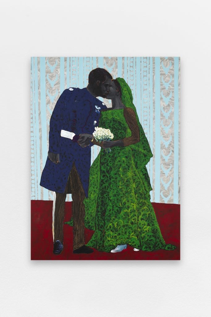 Collin Sekajugo, Stock Image 40 - Colourful Wedding (2022). Photo by Aurélien Mole. Courtesy of the artist and Galerie Nathalie Obadia Paris / Brussels.