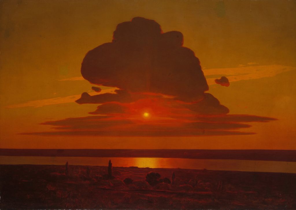 Arkhip Ivanovich Kuindzhi, Red Sunset on the Dnieper (1905-8). Photo by: Sepia Times/Universal Images Group via Getty Images.