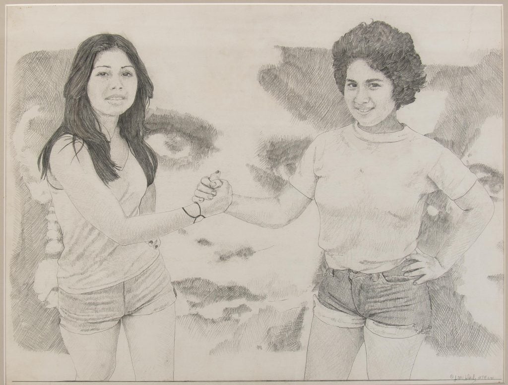 John M. Valadez, Untitled (1978). Collection of the Blanton Museum of Art, the University of Texas at Austin, Gilberto Cárdenas Collection, gift of Gilberto Cárdenas and Dolores Garcia, 2023.