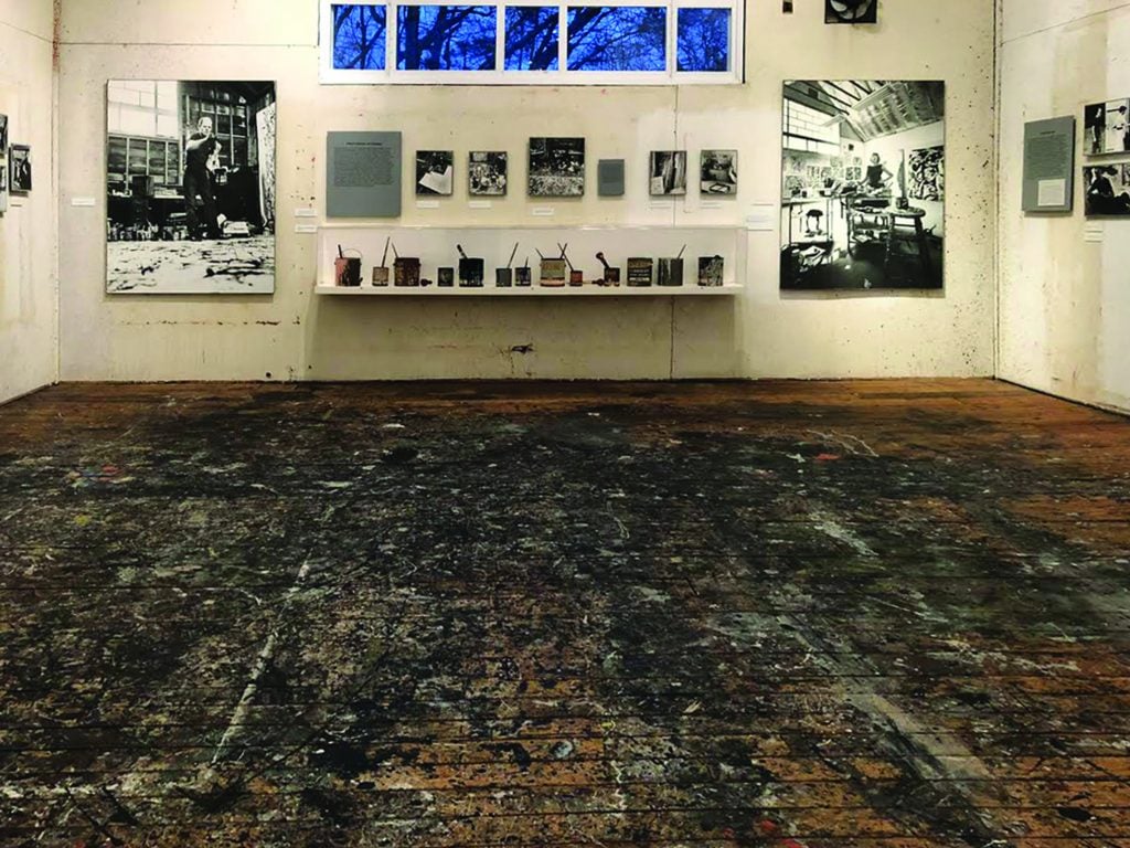 The studio where Jackson Pollock painted from 1946–56 and was later used by Lee Krasner from 1957–84. Courtesy of the Pollock-Krasner House and Study Center.