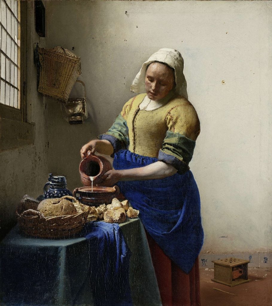 Johannes Vermeer, <i>The Milkmaid</i> (1658–59). Collection of the Rijksmuseum, Amsterdam. Purchased with the support of the Vereniging Rembrandt.