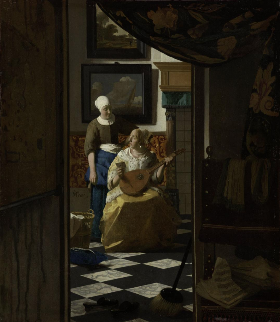 The love letter, Johannes Vermeer, ca. 1669 - ca. 1670. Rijksmuseum, Amsterdam