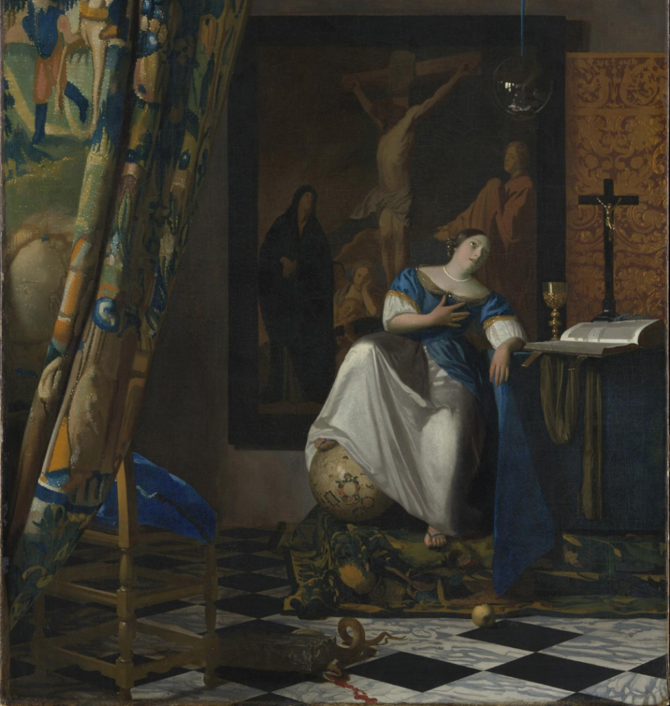Allegory of Faith, Johannes Vermeer, ca. 1670-1674. Metropolitan Museum of Art, New York