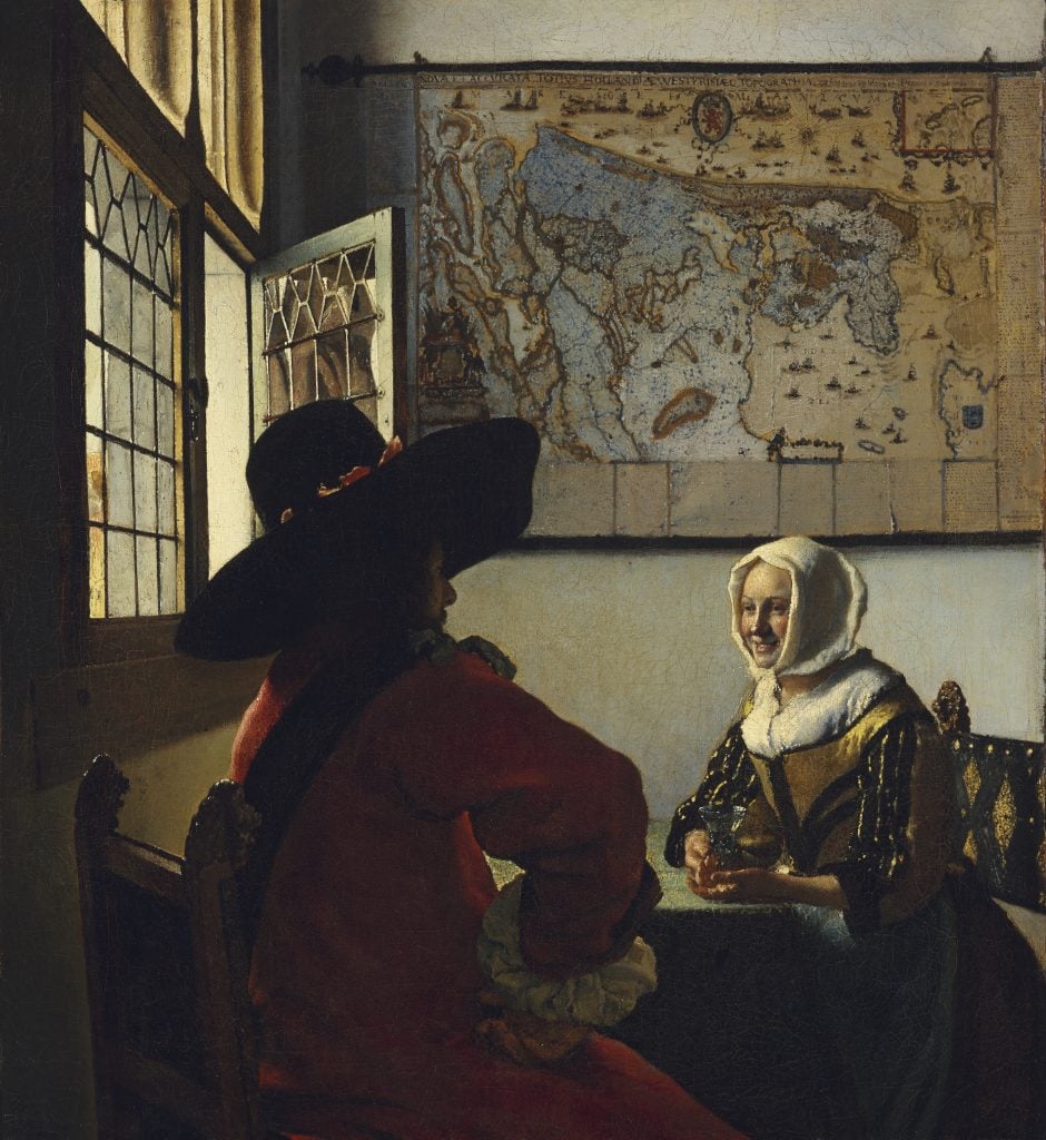 Officer and Laughing Girl, Johannes Vermeer, 1657-58, oil on canvas. The Frick Collection, New York. Photo: Joseph Coscia Jr