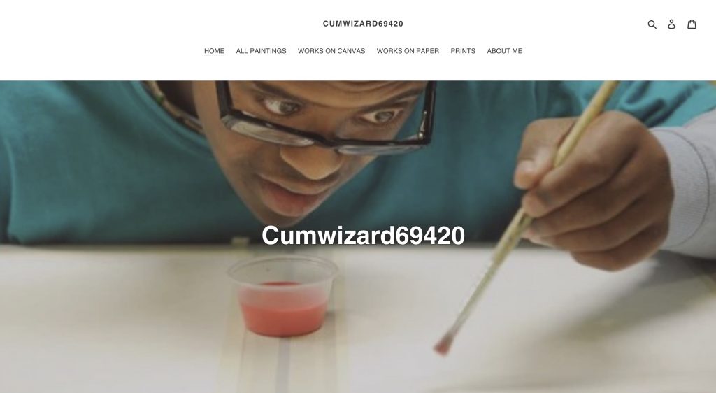 Screenshot of CumWizard69420's personal website