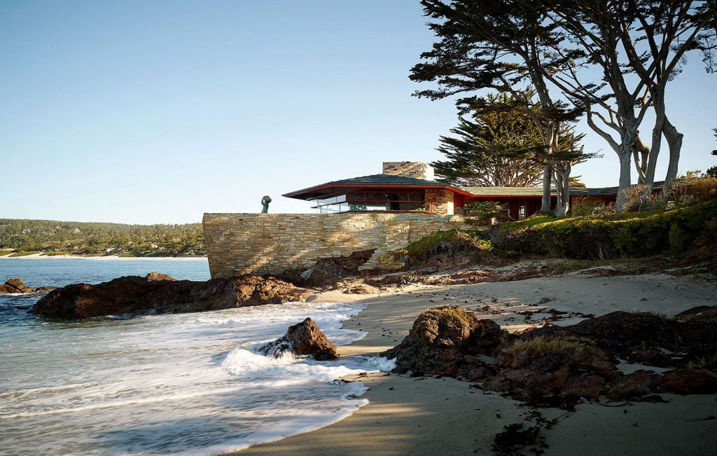 Frank Lloyd Wright's home for Della Walker on Carmel Point. Courtesy of Sotheby's International Realty.
