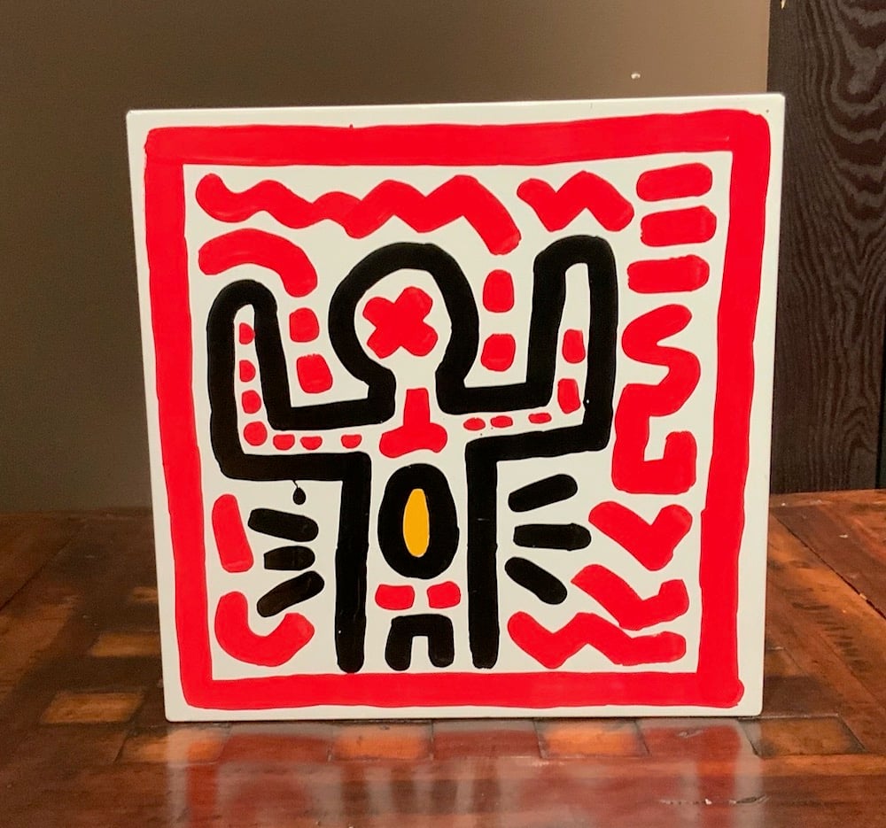 Keith Haring tin box. 