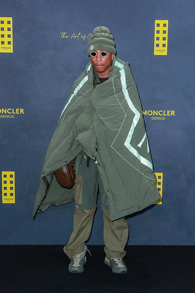 Pharrell Williams attends the Moncler "The Art of Genius” exhibition on February 20, 2023, in London. (Photo: Stuart C. Wilson/Getty Images)
