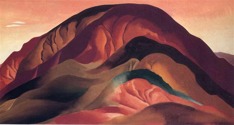 Georgia O'Keeffe, Rust Red Hills (1930). Collection of the Brauer Museum of Art at Indiana's Valparaiso University.
