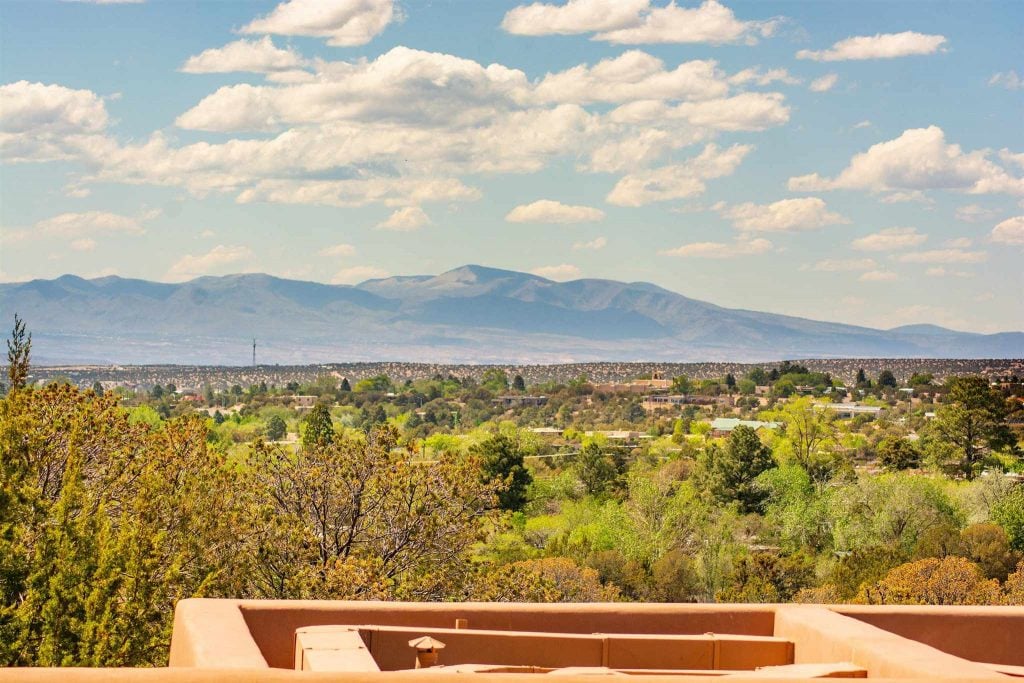 The view from Sol Y Sombra, strikingly similar to a Georgia O'Keeffe landscape. Courtesy of Paul Duran Santa Fe Real Estate.