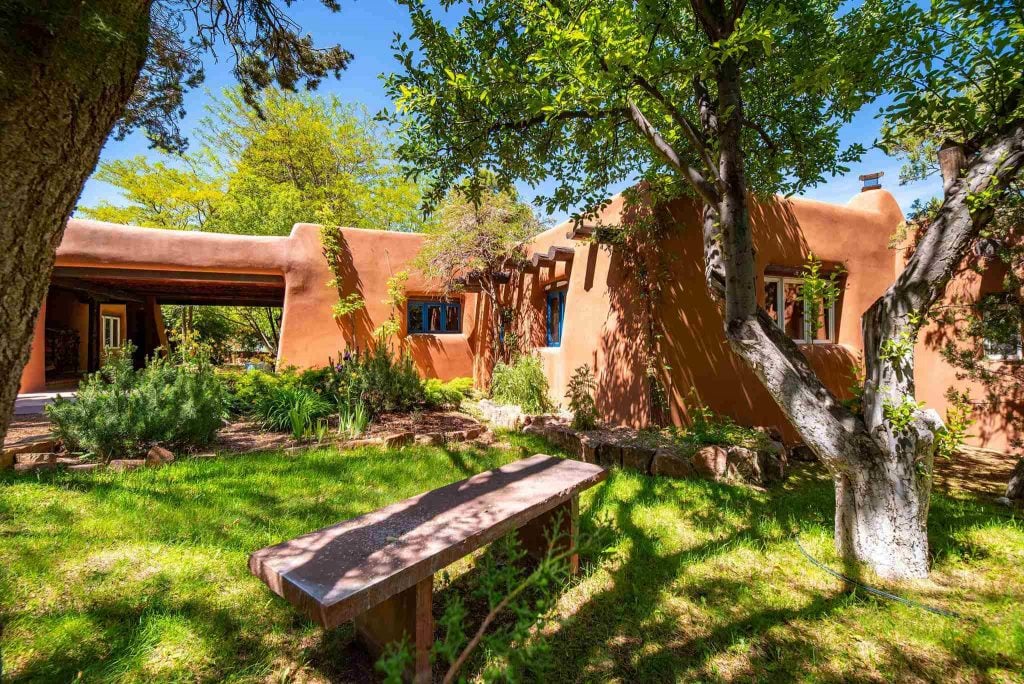 Sol Y Sombra's thick adobe structure. Courtesy of Paul Duran Santa Fe Real Estate.