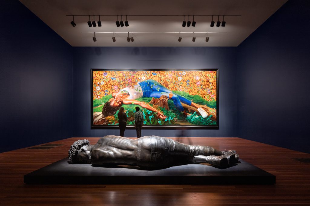 Installation view of "Kehinde Wiley: An Archaeology of Silence" at the de Young Museum in San Francisco. Photo by Gary Sexton, courtesy of the Fine Arts Museums of San Francisco.