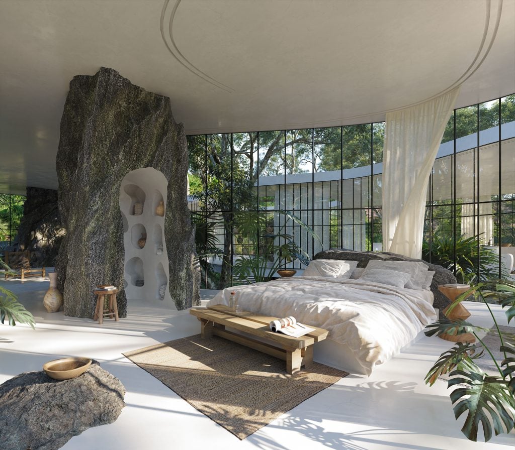 The dream bedroom doesn't exist. Casa Atibaia, in collaboration with Nicholas Préaud. Courtesy of Charlotte Taylor. 