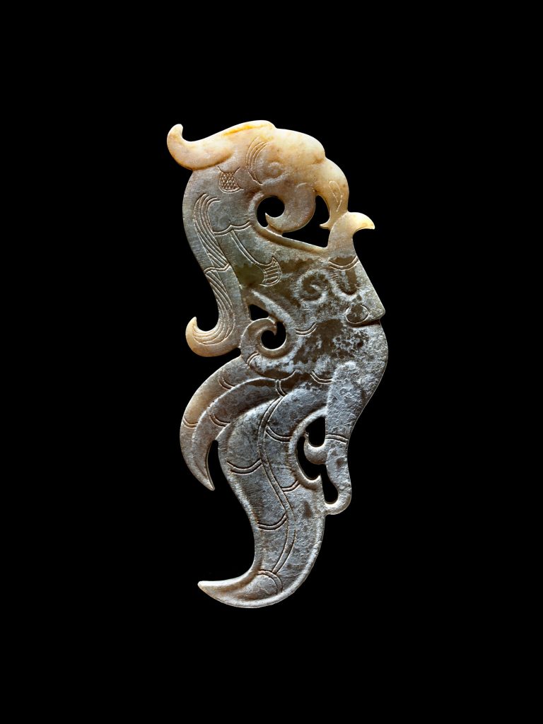 Jade Phoenix Pendant, Han Dynasty (206 BCE–220 CE). Courtesy of Throckmorton Fine Art, New York.