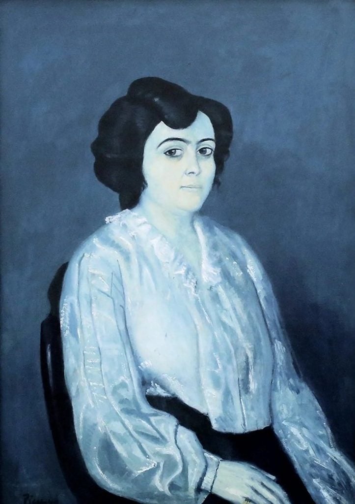 Pablo Picasso, Madame Soler (1903). Collection of the Pinakothek der Moderne, Munich, Bavarian State Painting Collections.