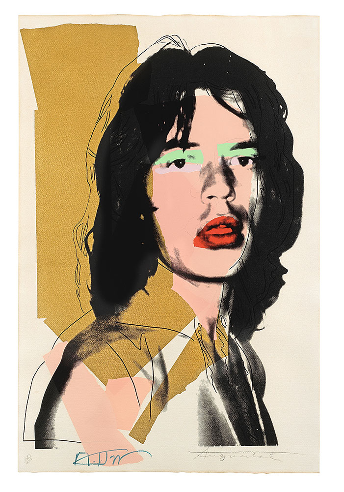 Andy Warhol, <em>Mick Jagger</em> (1975). Courtesy of Bonhams.