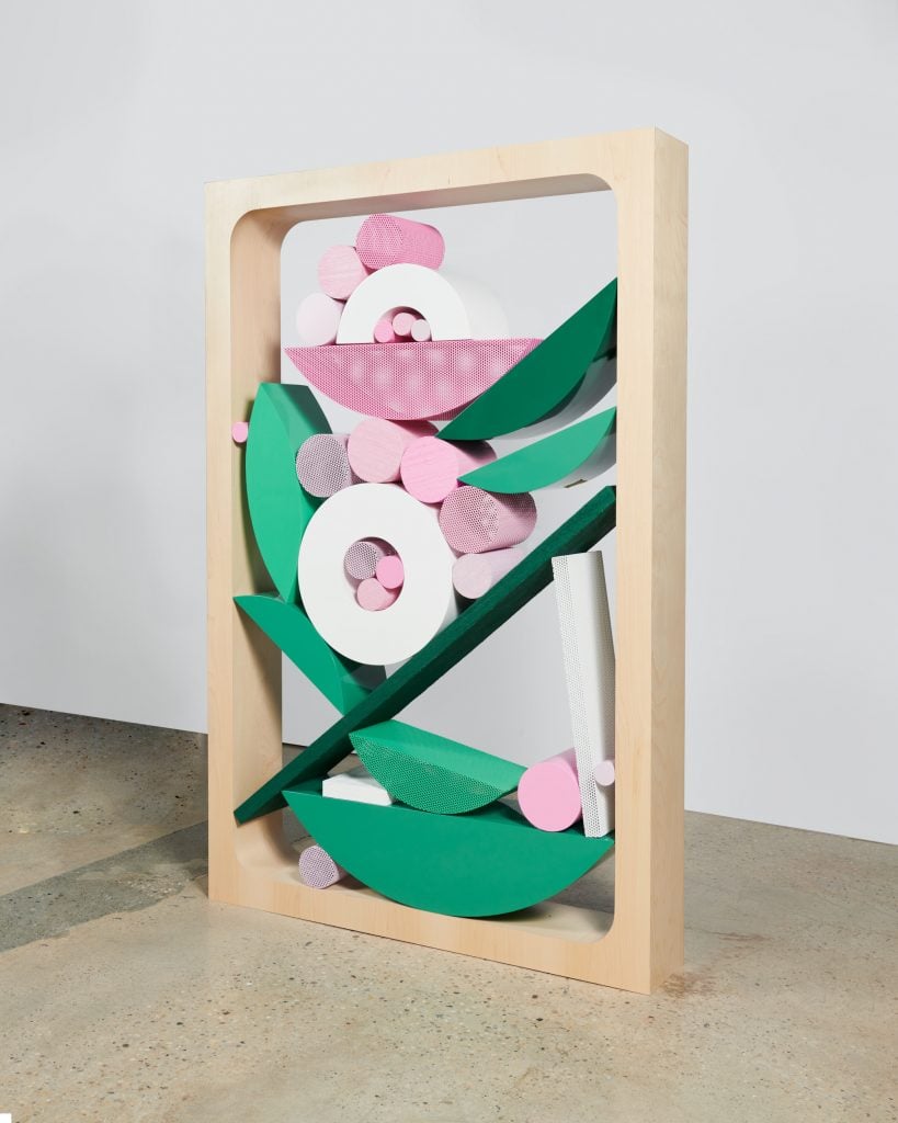 One of Chris Bogia's abstract floral sculptures commissioned by Hermès. Courtesy of Hermès.