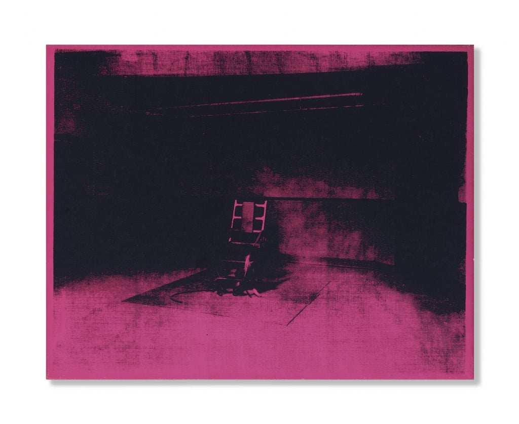 Andy Warhol, Little Electric Chair (1964). Image courtesy Christie's.