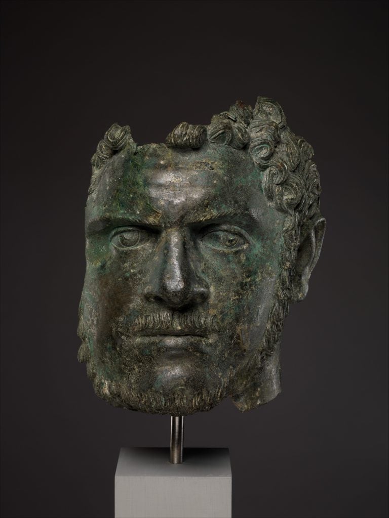 Bronze head of the Roman emperor Caracalla (ca. 211–217 A.D.). Photo courtesy of the Metropolitan Museum of Art, New York. 