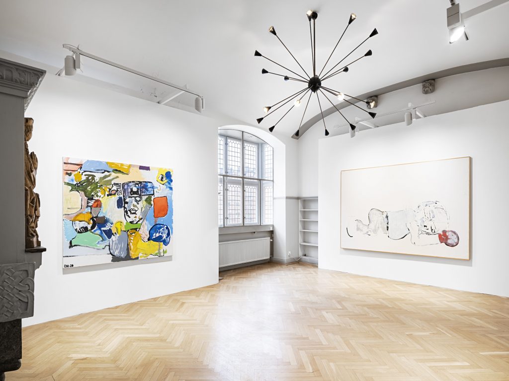 Installation view of "Eddie Martinez: New Paintings 2," at Loyal, Stockholm, in March 2021. Photo: Jean-Baptiste Béranger, courtesy of Loyal.