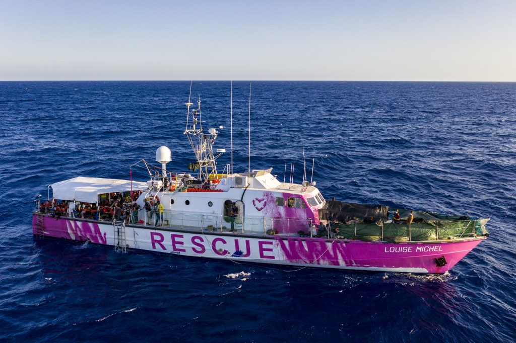 The rescue ship funded by British street artist Banksy. Photo: Thomas Lohnes / AFP via Getty Images.