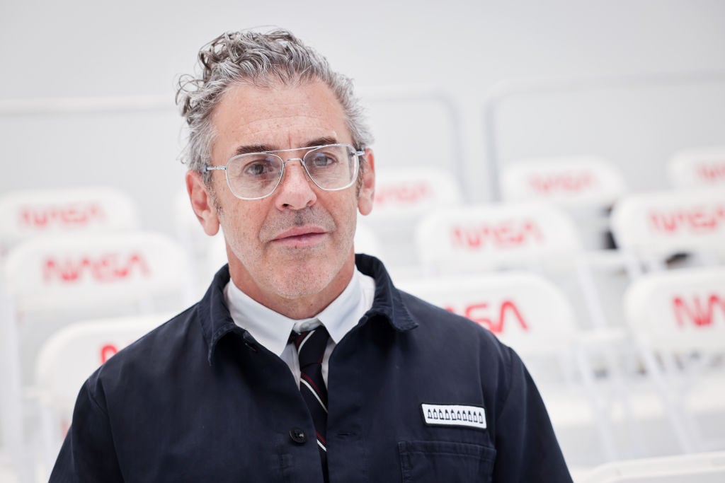 The American artist Tom Sachs during a media tour of the exhibition 