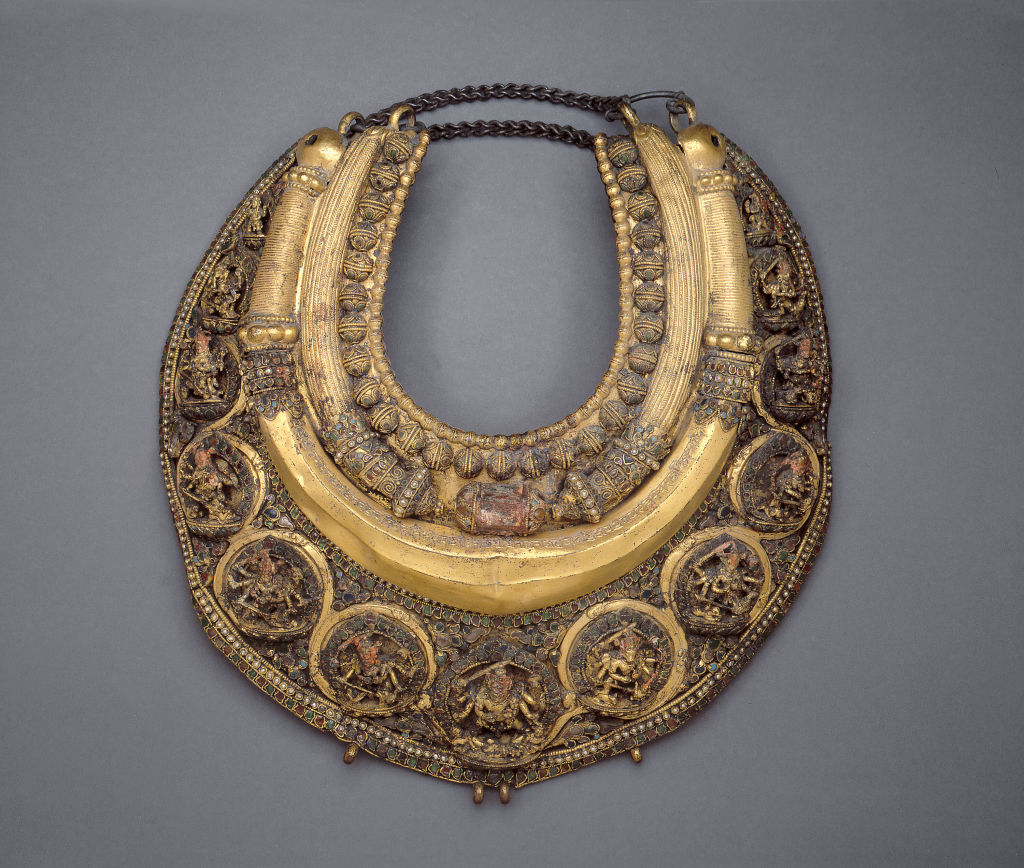 Necklace Inscribed with the Name of King Pratapamalladeva, About 1650. Artist Unknown. Photo by Heritage Art/Heritage Images via Getty Images.