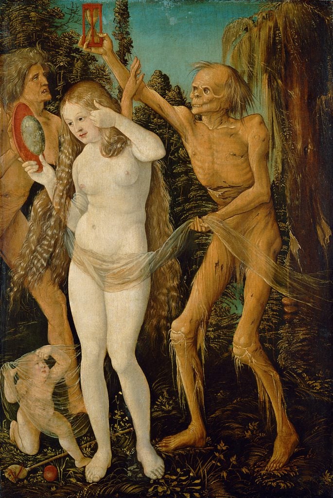 Hans Baldung Grien, The Three Stages of Life and Death. Collection of the Kunsthistorisches Museum Wien, Gemäldegalerie.