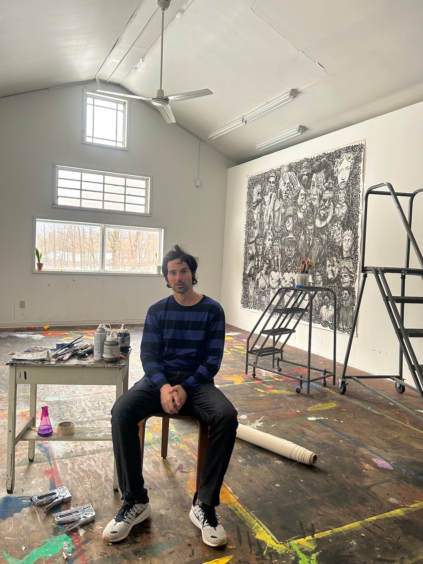 Stefan Bondell at this Hudson Valley studio. Courtesy of the artist.