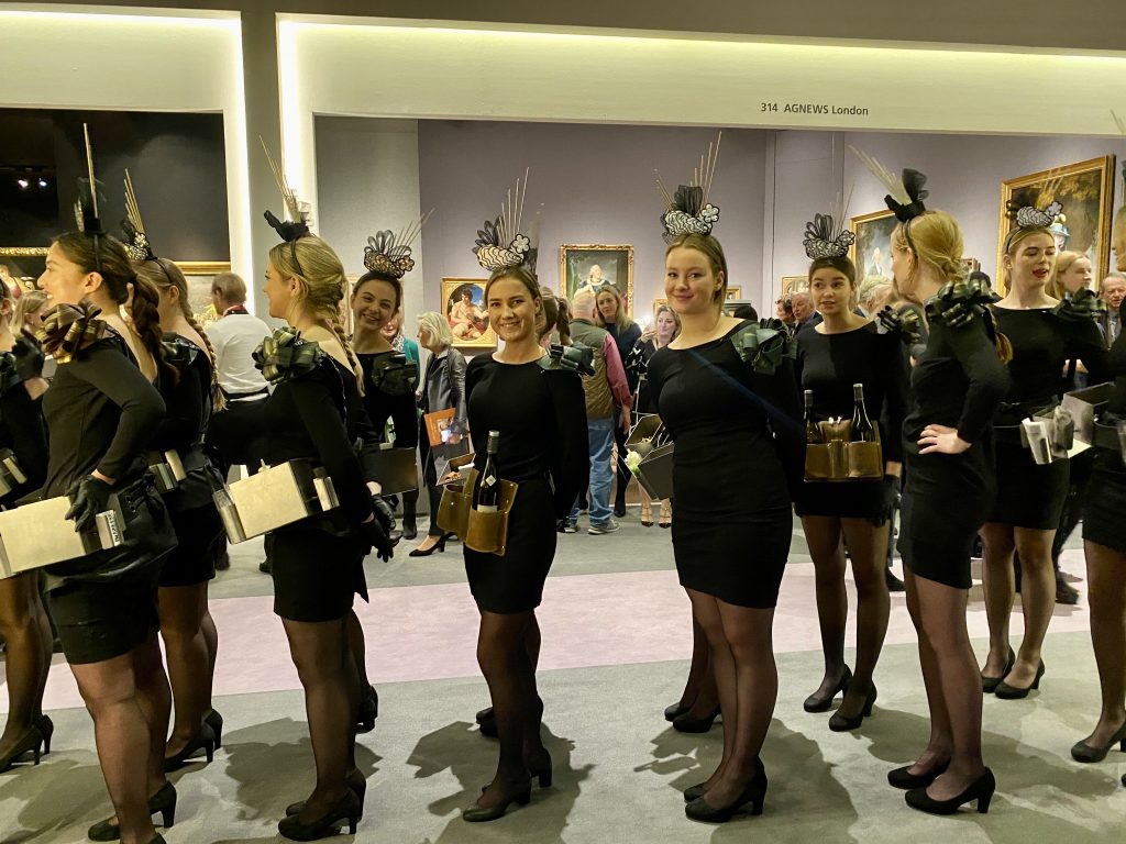 The oyster girls at TEFAF Maastricht. Photo by Sarah Cascone. 