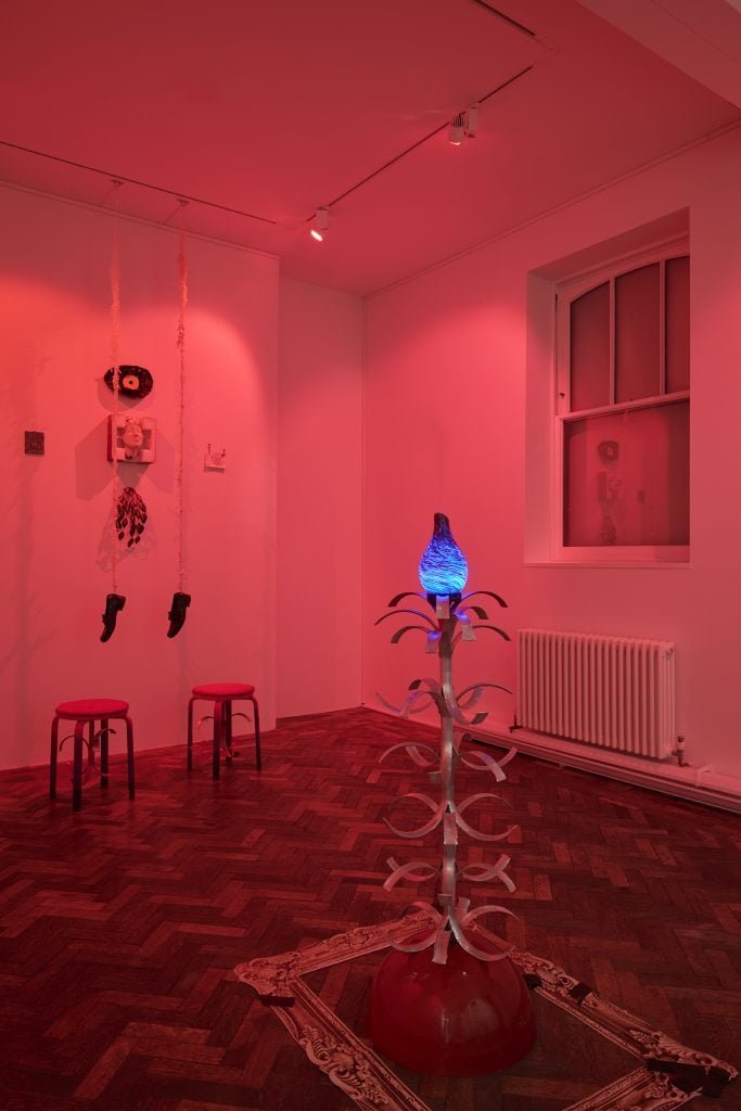 "John Costi: found football difficult," South London Gallery, March 2023. Installation view.  Photo: Jo Underhill.