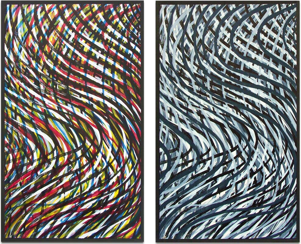 Sol LeWitt, Wavy Lines (Gray and Color) (1995). Est. $10,000–$15,000.