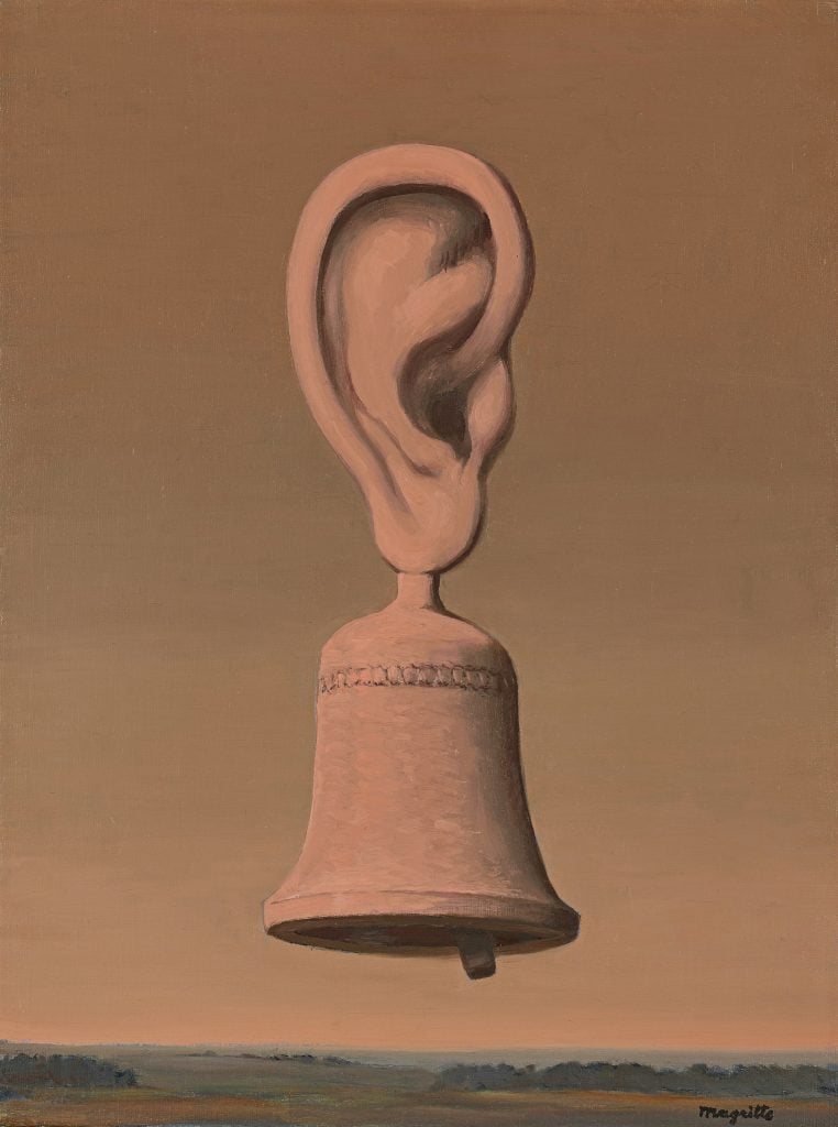 René Magritte, La leçon de musique (1965). courtesy Sotheby’s / ArtDigital Studio.